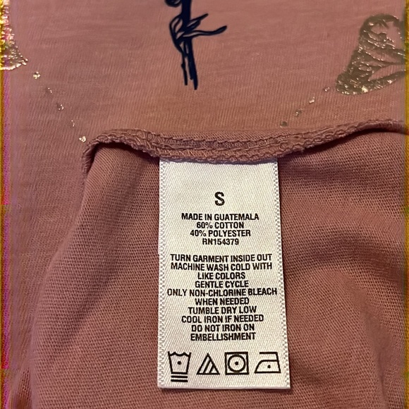 New! Aeropostale Floral Butterfly Foil Graphic Tee - Picture 5 of 6